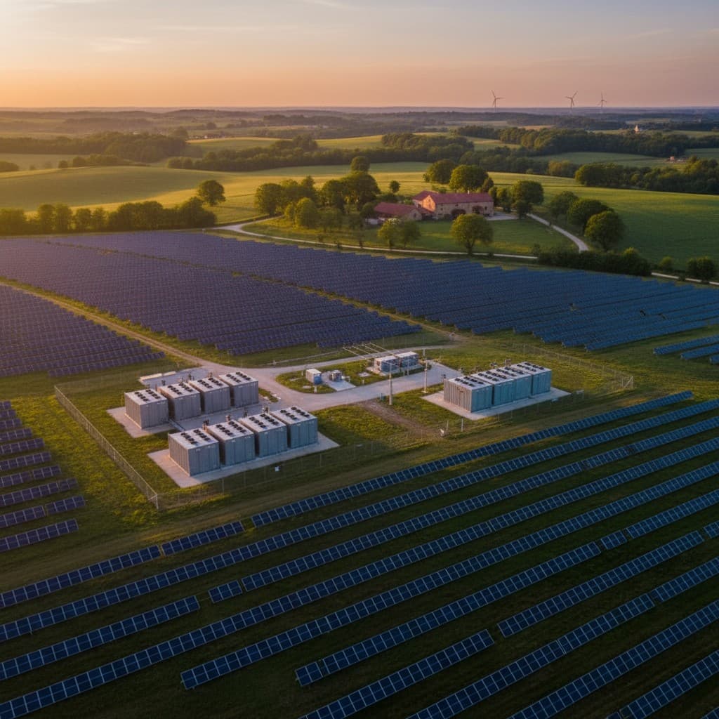 Large-scale solar and battery installation